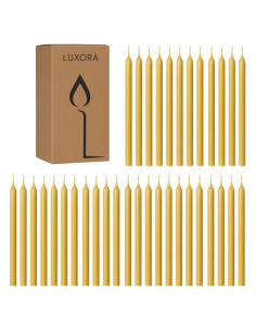 Velas de Cera de Abeja Pura Luxora - 60 Piezas 50 Minutos