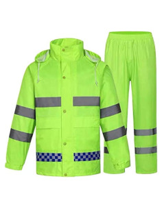 Traje de Lluvia ZOJO XL Alta Visibilidad Reflectante Amarillo