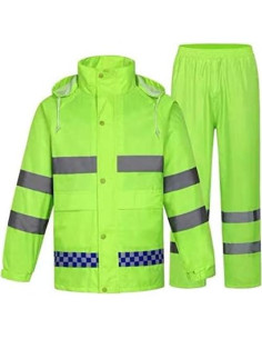 Traje de Lluvia ZOJO XL Alta Visibilidad Reflectante Amarillo 2