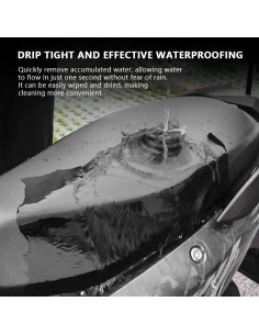 Cubierta de Asiento de Motocicleta HOTBEST Universal Negra 75-84cm 2