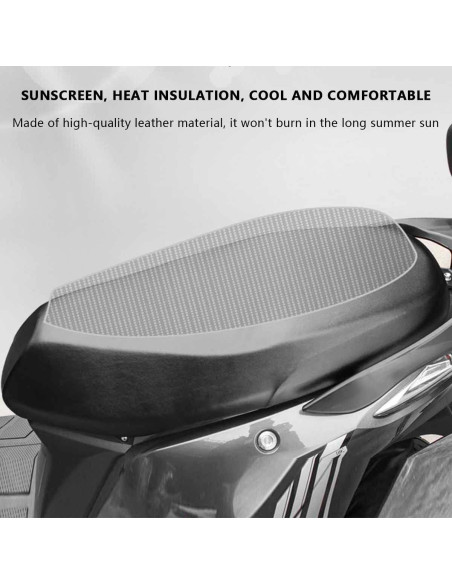 Cubierta de Asiento de Motocicleta HOTBEST Universal Negra 75-84cm