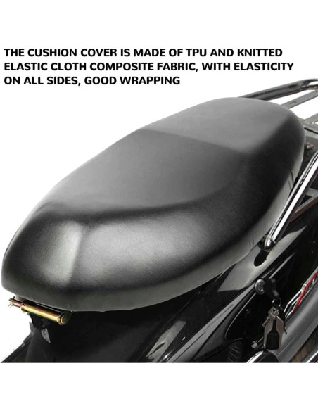 Cubierta de Asiento de Motocicleta HOTBEST Universal Negra 75-84cm