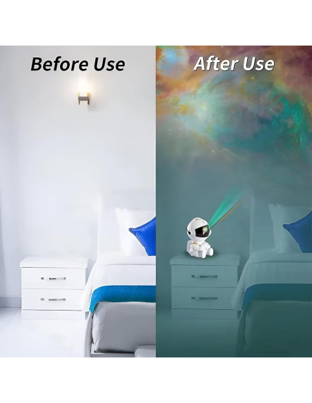 Proyector Galáctico Astronauta - Luz Nocturna 8 Colores