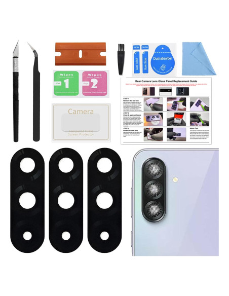 Kit Reemplazo Cristal Lente Cámara Samsung Galaxy A36 - 3 Paquetes