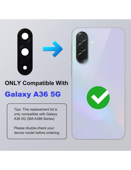Kit Reemplazo Cristal Lente Cámara Samsung Galaxy A36 - 3 Paquetes