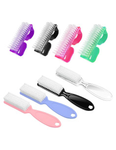 Kit de 8 Cepillos de Uñas ROSVIDY con Mango Antideslizante