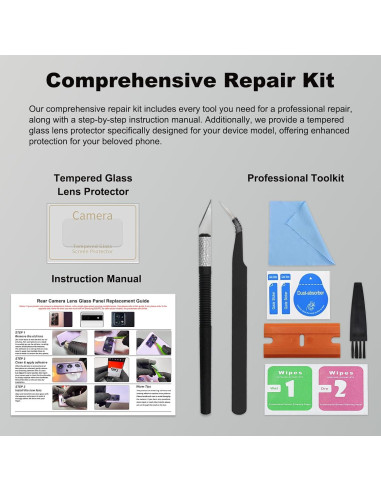 Kit Reemplazo Cristal Lente Cámara Samsung Galaxy A36 - 3 Paquetes