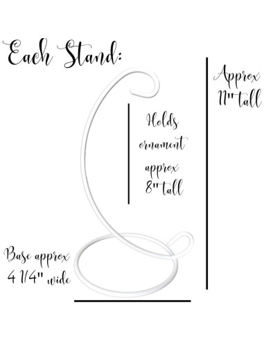 Soportes para Adornos de Metal Blanco BANBERRY - Juego de 8 - 28 cm
