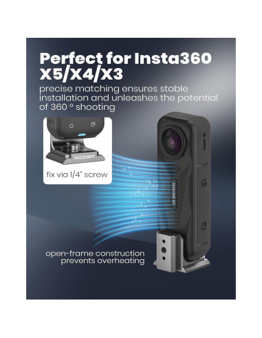 Placa de Liberación Rápida en L ROZOER para Insta360 X5/X4/X3