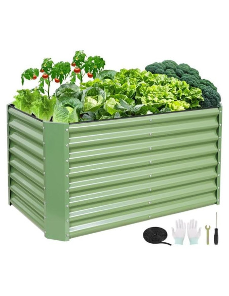 Cama de Jardín Elevada GoCampDirect 1.22x0.61x0.61m Verde Oliva