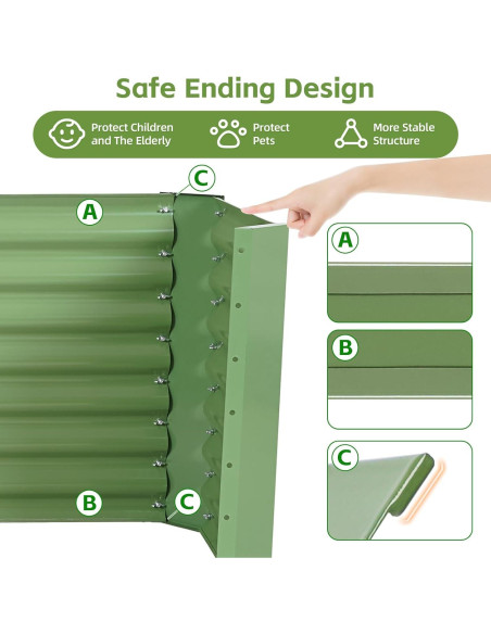 Cama de Jardín Elevada GoCampDirect 1.22x0.61x0.61m Verde Oliva