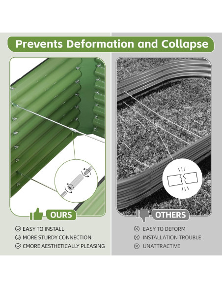Cama de Jardín Elevada GoCampDirect 1.22x0.61x0.61m Verde Oliva