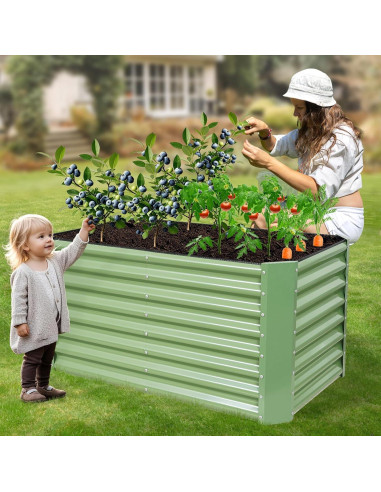 Cama de Jardín Elevada GoCampDirect 1.22x0.61x0.61m Verde Oliva