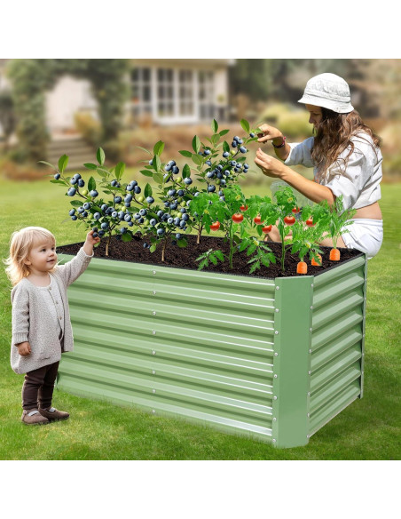 Cama de Jardín Elevada GoCampDirect 1.22x0.61x0.61m Verde Oliva