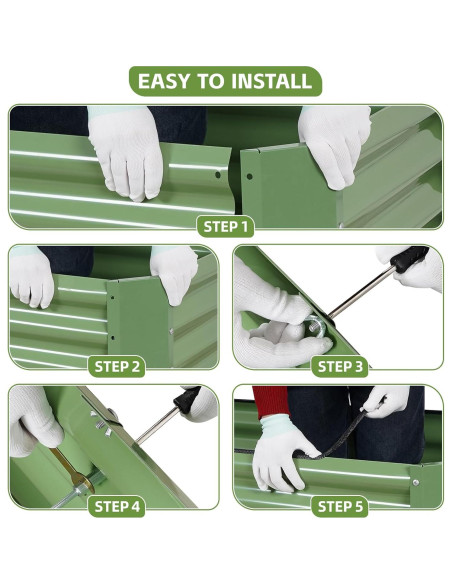 Cama de Jardín Elevada GoCampDirect 1.22x0.61x0.61m Verde Oliva