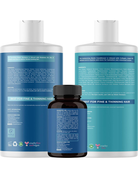 Conjunto de Tratamiento Capilar Maple Holistics 315 ml - Biotina