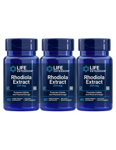 Extracto de Rhodiola Life Extension 250 mg 60 Cápsulas Vegetarianas