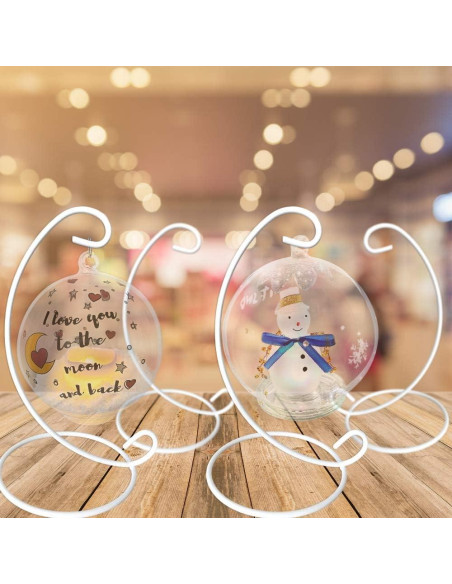 Soportes para Adornos de Metal Blanco BANBERRY - Juego de 8 - 28 cm