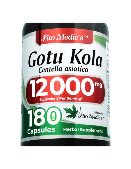 Cápsulas de Centella Asiática FITO MEDIC'S 180 Unidades