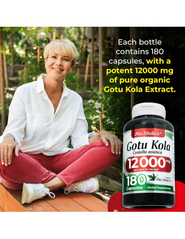 Cápsulas de Centella Asiática FITO MEDIC'S 180 Unidades