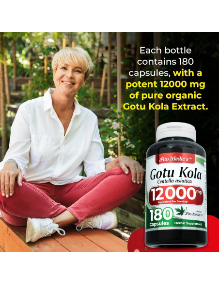 Cápsulas de Centella Asiática FITO MEDIC'S 180 Unidades