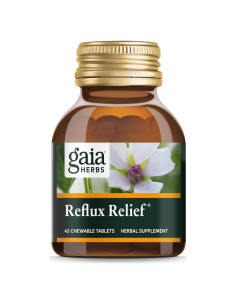 Gaia Herbs Alivio de Reflujo 45 Tabletas Masticables Digestivas