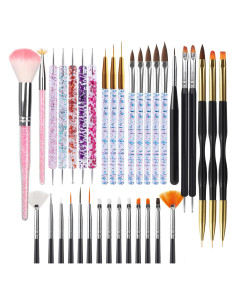 Set de 35 Pinceles para Arte de Uñas Artdone - Herramientas Profesionales