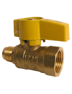 Válvula de Bola de Gas LASCO 10-1611 Bronce 3/8" Flare