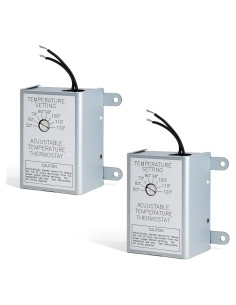 Paquete de 2 Termostatos Aibabcue para Ventiladores de Ático