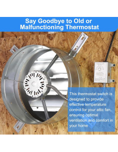 Paquete de 2 Termostatos Aibabcue para Ventiladores de Ático 2