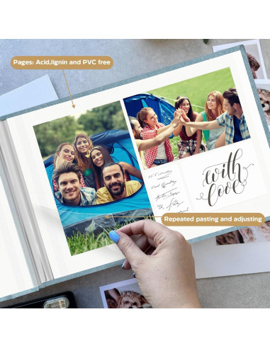 Álbum de Fotos 1DOT2 Azul Cian 30 Páginas 7.5x5.7"