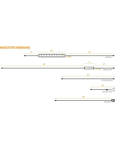 Kit de 4 luces LED para pesca con arco FOXPRO Mudcutter