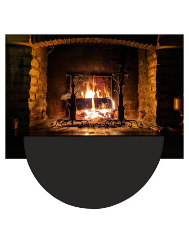 Alfombra de chimenea Aisikoo 160x94 cm antideslizante y resistente al fuego