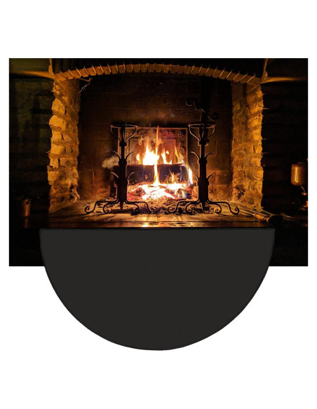 Alfombra de chimenea Aisikoo 160x94 cm antideslizante y resistente al fuego