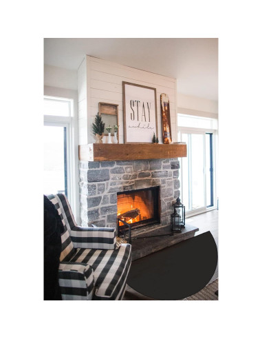 Alfombra de chimenea Aisikoo 160x94 cm antideslizante y resistente al fuego