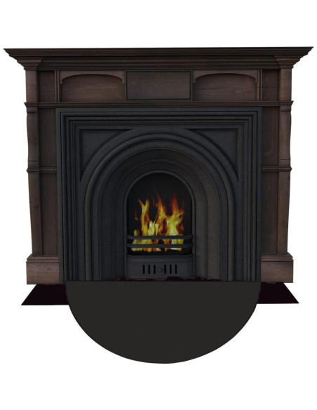 Alfombra de chimenea Aisikoo 160x94 cm antideslizante y resistente al fuego