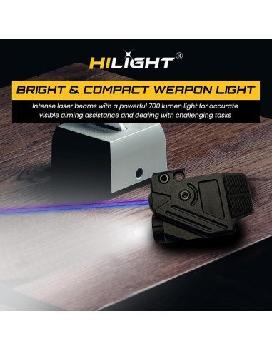 Linterna HiLight Tactical P3BGL 500 Lúmenes LED y Láser Azul/Verde