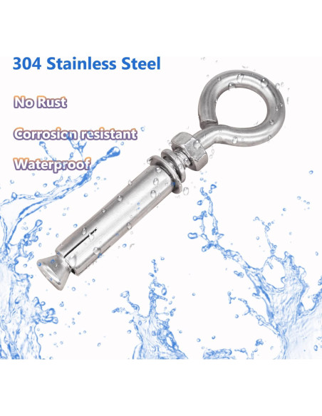 Anclajes de Pared de Concreto CUKAYO M8 106mm Acero Inoxidable