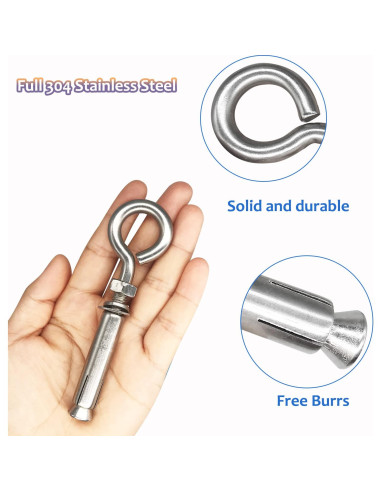 Anclajes de Pared de Concreto CUKAYO M8 106mm Acero Inoxidable