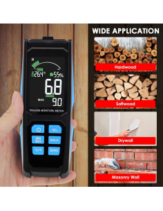 Medidor de Humedad No Destructivo DANOPLUS KIB0382 | Preciso y Portátil 2