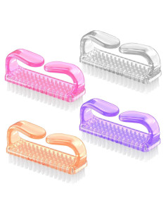 Kit de Cepillos de Uñas Larbois con Mango - 4 Piezas