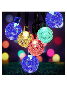 Luces LED Solares de Bola de Cristal 50 LED 7M Multicolor