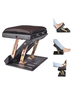 Reposapiés Ajustable HiHydro BN-E03-2C-01 Marrón 4 Niveles