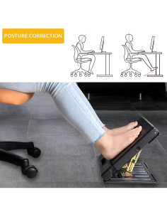 Reposapiés Ajustable HiHydro BN-E03-2C-01 Marrón 4 Niveles 2