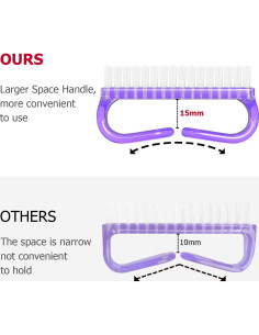 Kit de Cepillos de Uñas Larbois con Mango - 4 Piezas 2