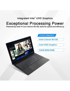 Laptop Lenovo V15 - Intel Celeron N5100, 16GB RAM, 256GB SSD, 15.6 FHD 2