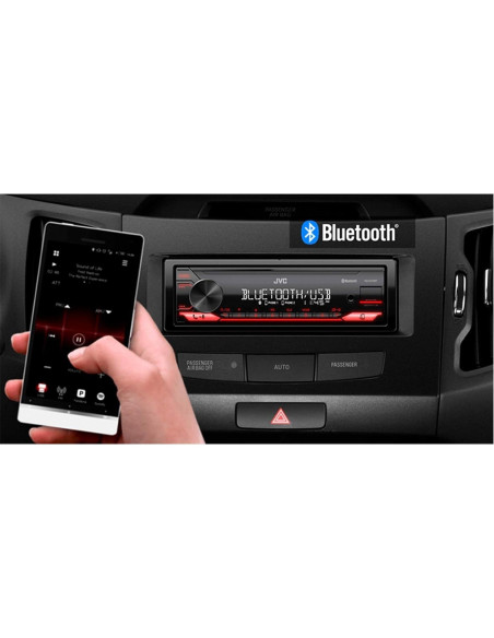 Estéreo de Coche JVC KD-X270BT Bluetooth USB 50W AM/FM