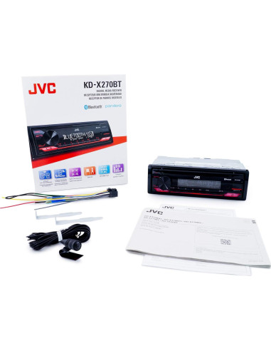 Estéreo de Coche JVC KD-X270BT Bluetooth USB 50W AM/FM