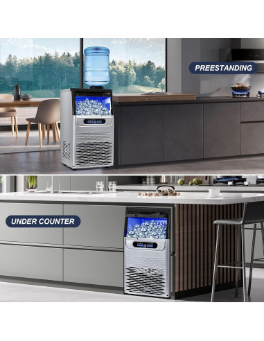 Máquina de Hielo Comercial Zomagas 100 kg/24H Doble Entrada