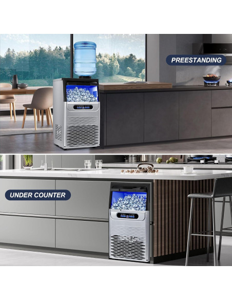 Máquina de Hielo Comercial Zomagas 100 kg/24H Doble Entrada